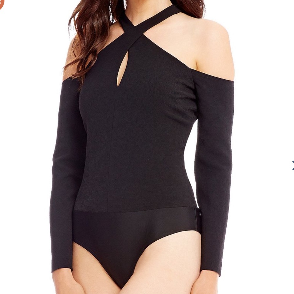 Belle Badgley Mischka Crossneck Bodysuit - NWT